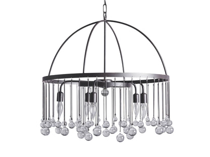 Aubrey Crystal Ball Tiered Round Chandelier