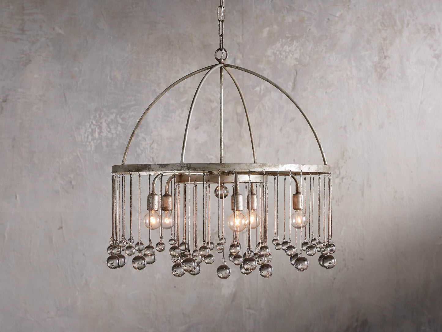 Aubrey Crystal Ball Tiered Round Chandelier