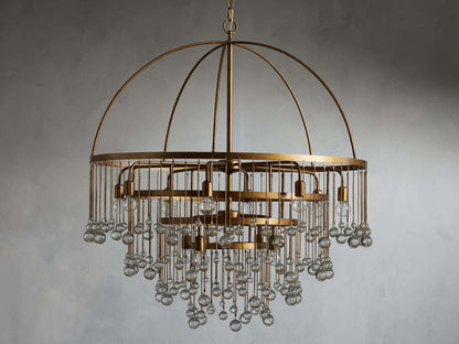 Aubrey Crystal Ball Tiered Round Chandelier