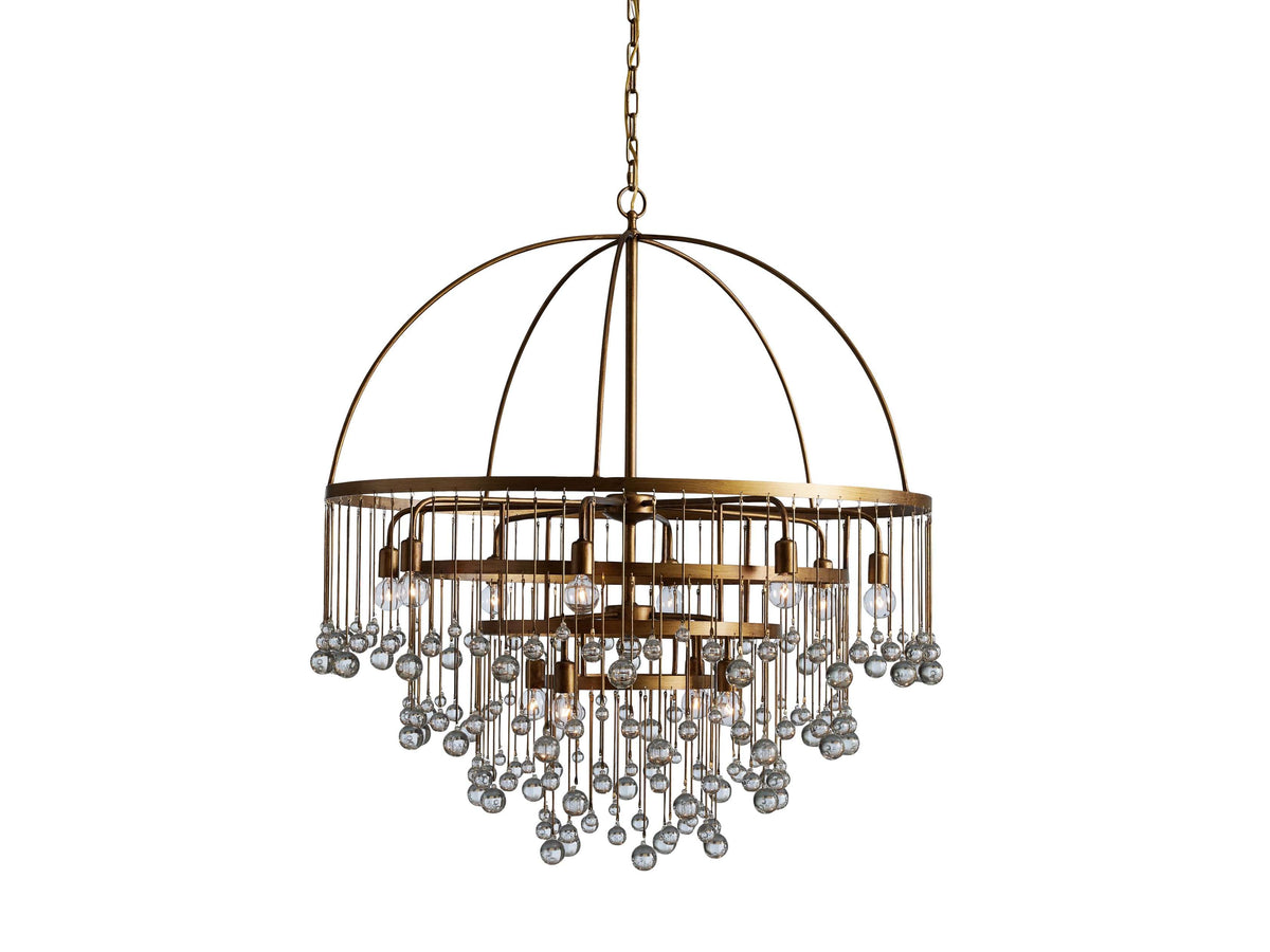 Aubrey Crystal Ball Tiered Round Chandelier