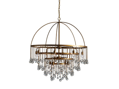 Aubrey Crystal Ball Tiered Round Chandelier