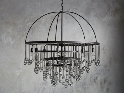 Aubrey Crystal Ball Tiered Round Chandelier