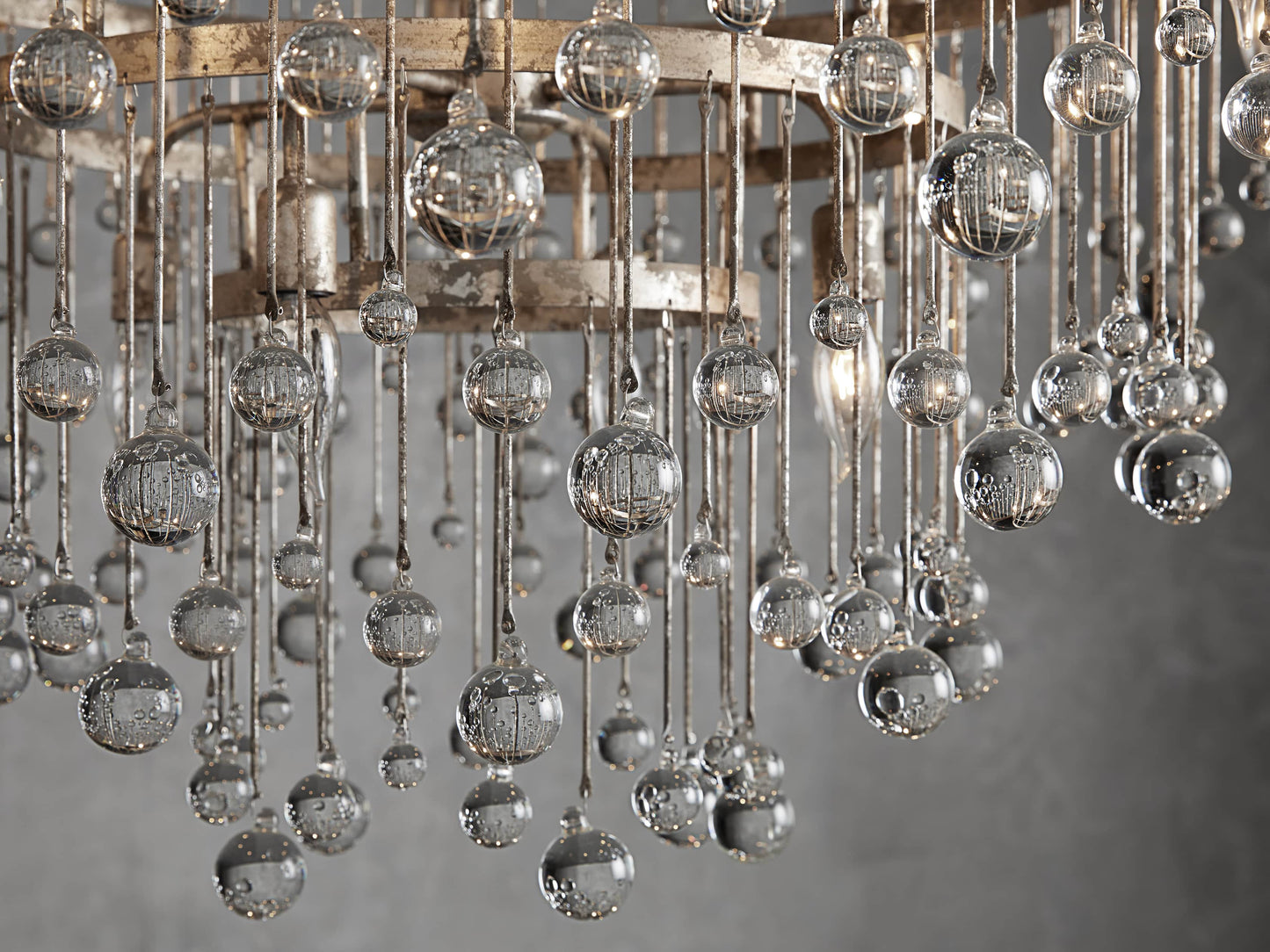 Aubrey Crystal Ball Tiered Round Chandelier