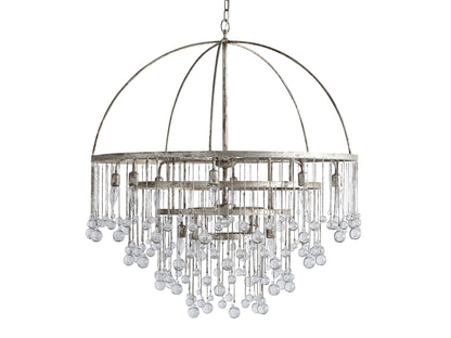 Aubrey Crystal Ball Tiered Round Chandelier