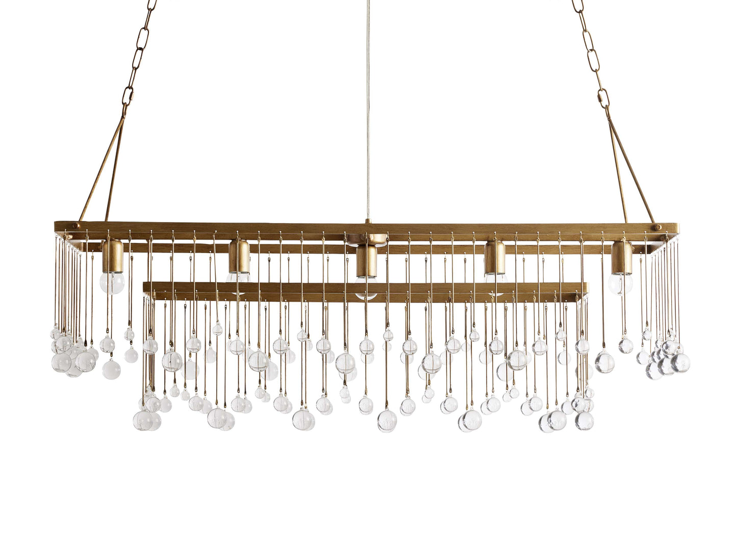 Aubrey Crystal Ball Rectangular Chandelier