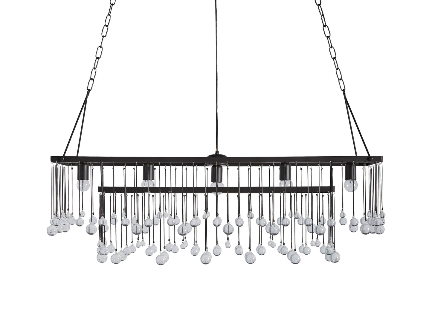 Aubrey Crystal Ball Rectangular Chandelier