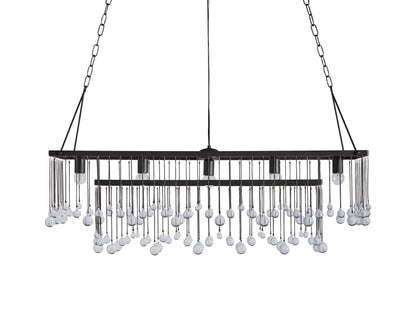Aubrey Crystal Ball Rectangular Chandelier