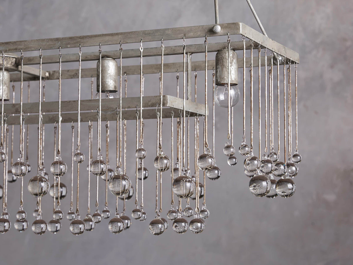 Aubrey Crystal Ball Rectangular Chandelier