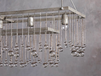 Aubrey Crystal Ball Rectangular Chandelier