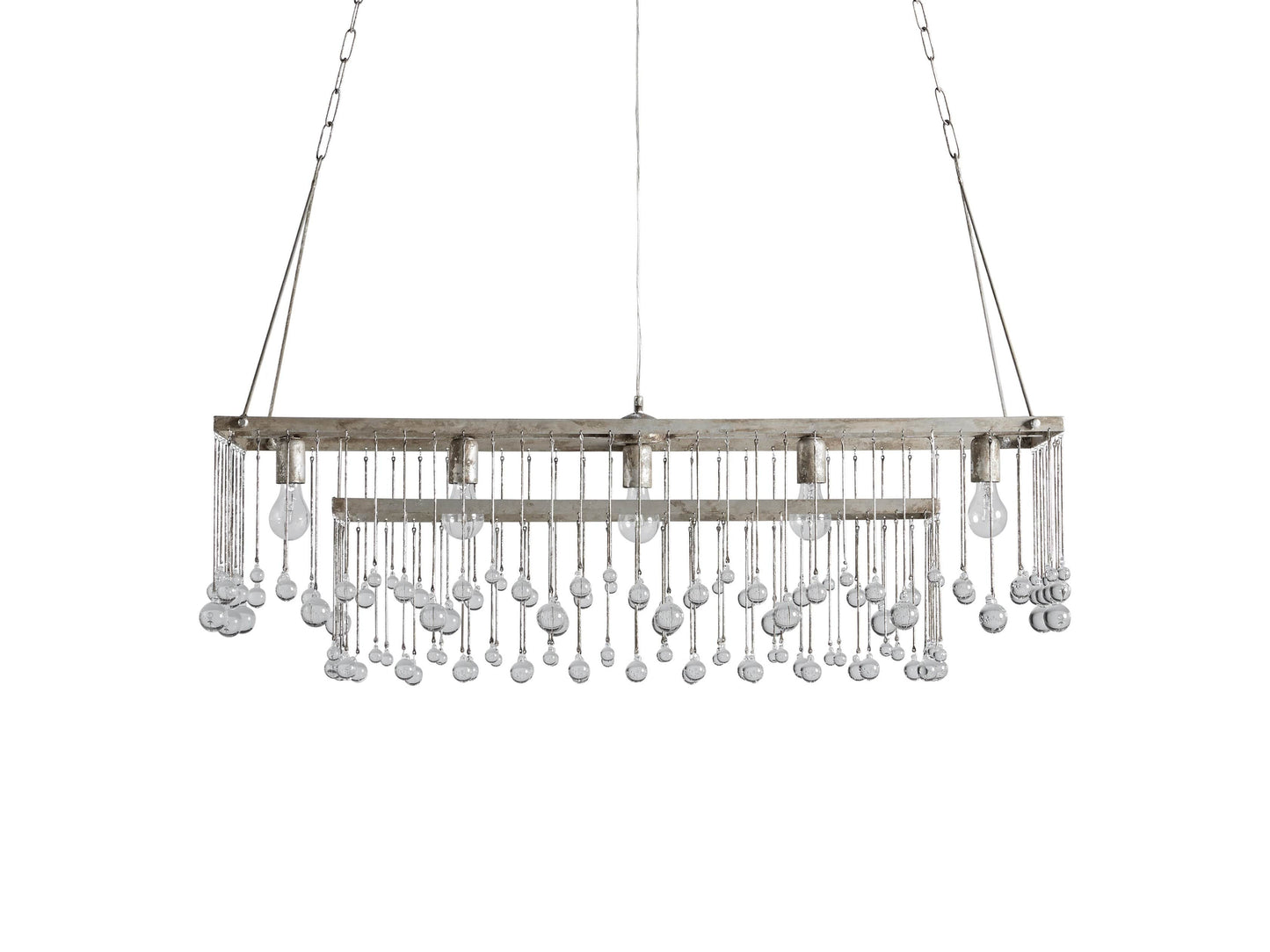 Aubrey Crystal Ball Rectangular Chandelier