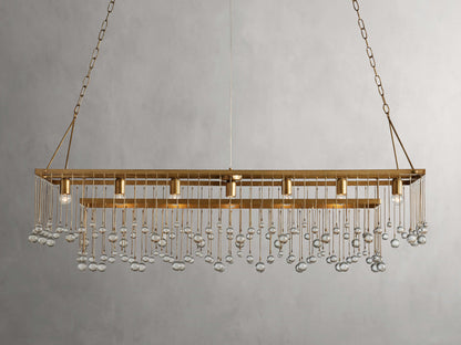 Aubrey Crystal Ball Rectangular Chandelier