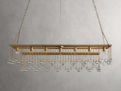 Aubrey Crystal Ball Rectangular Chandelier