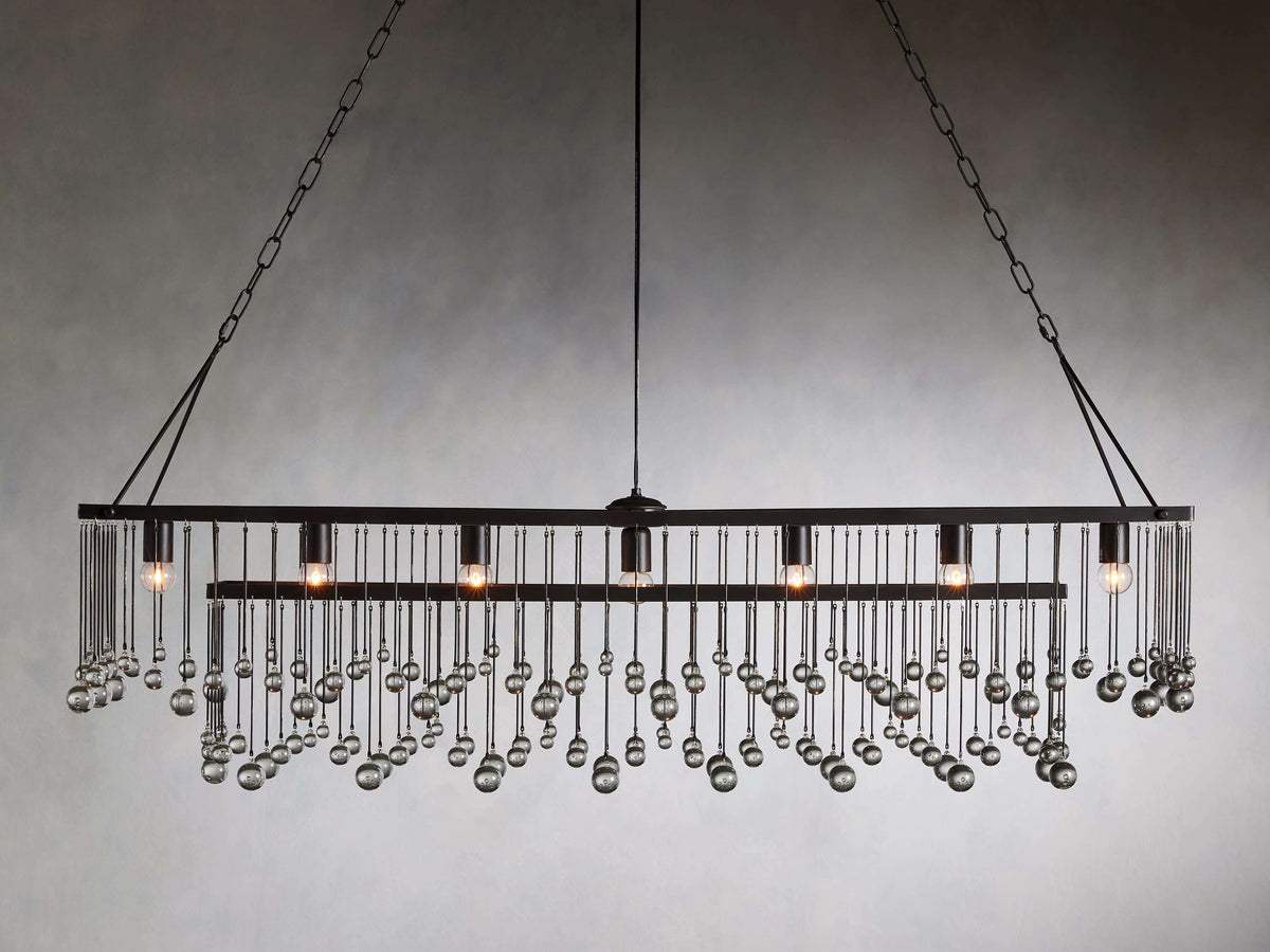 Aubrey Crystal Ball Rectangular Chandelier