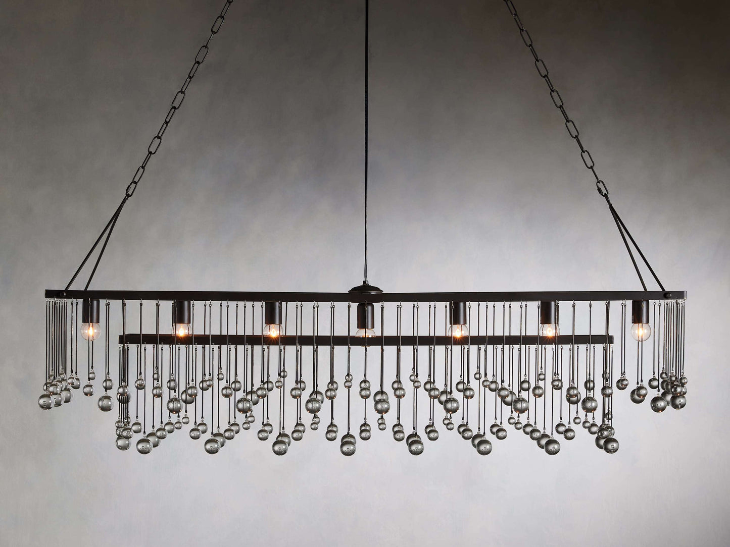 Aubrey Crystal Ball Rectangular Chandelier