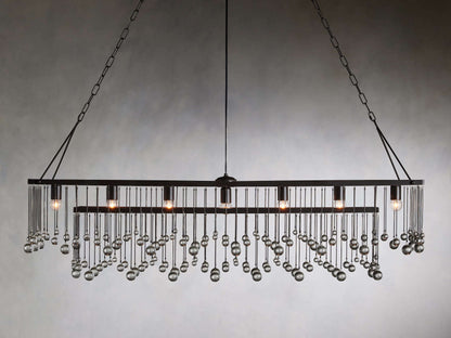 Aubrey Crystal Ball Rectangular Chandelier