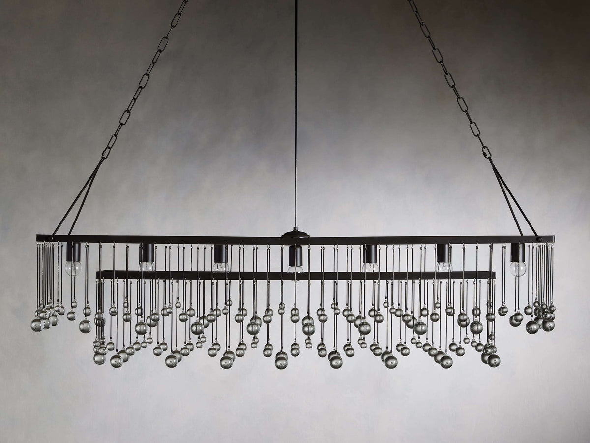 Aubrey Crystal Ball Rectangular Chandelier