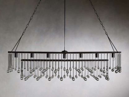 Aubrey Crystal Ball Rectangular Chandelier