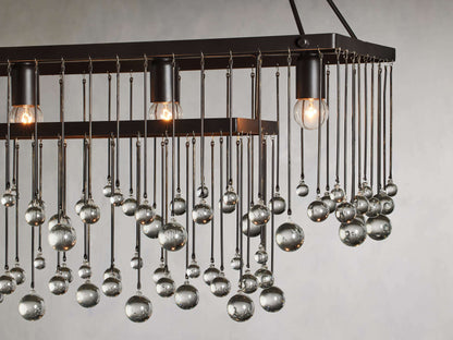 Aubrey Crystal Ball Rectangular Chandelier
