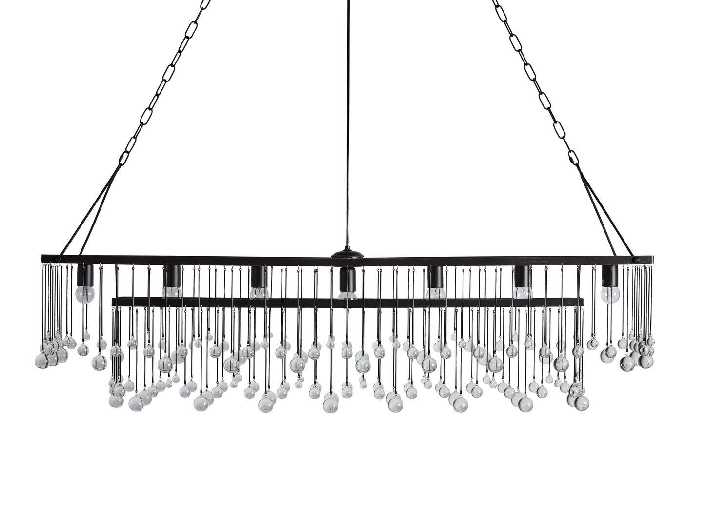 Aubrey Crystal Ball Rectangular Chandelier