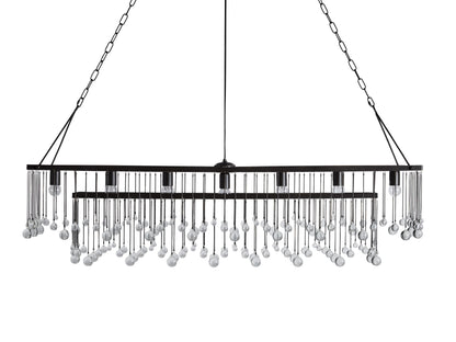 Aubrey Crystal Ball Rectangular Chandelier