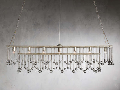 Aubrey Crystal Ball Rectangular Chandelier