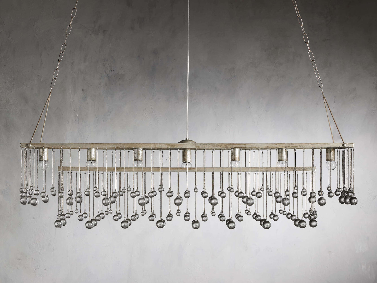 Aubrey Crystal Ball Rectangular Chandelier