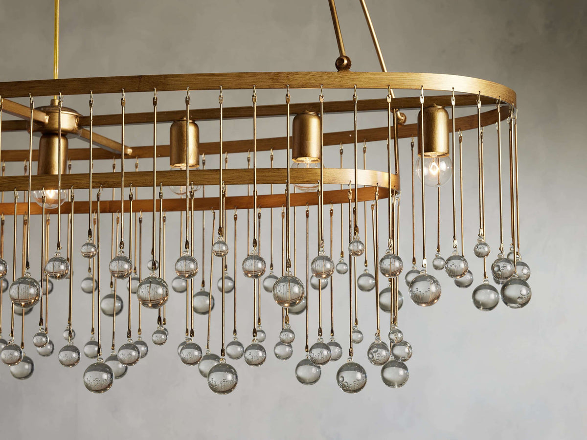 Aubrey Crystal Ball Oval Chandelier