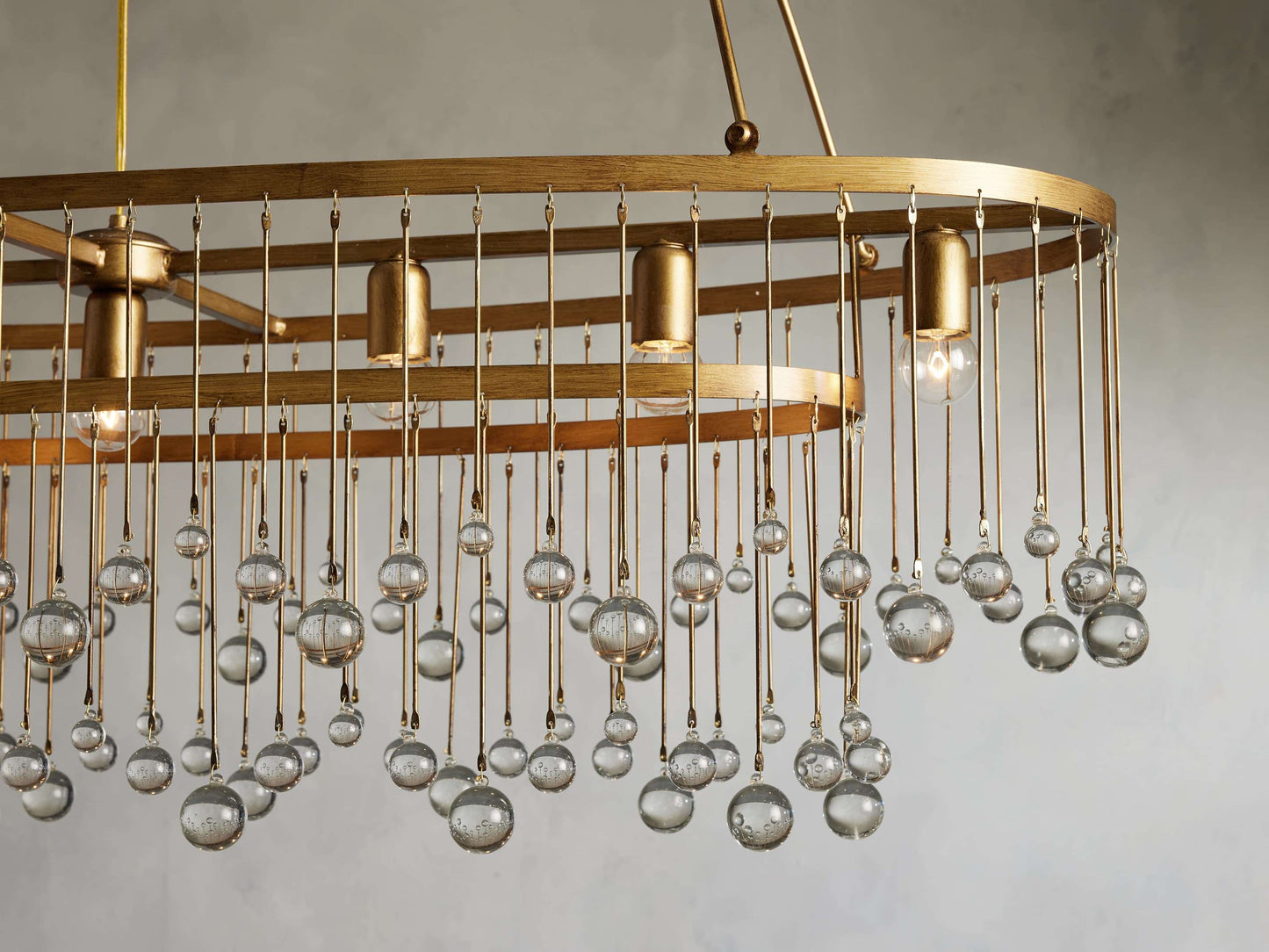 Aubrey Crystal Ball Oval Chandelier