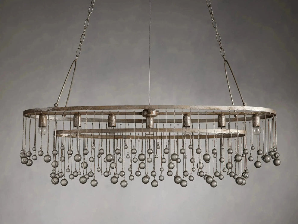 Aubrey Crystal Ball Oval Chandelier