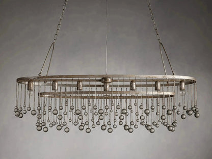Aubrey Crystal Ball Oval Chandelier