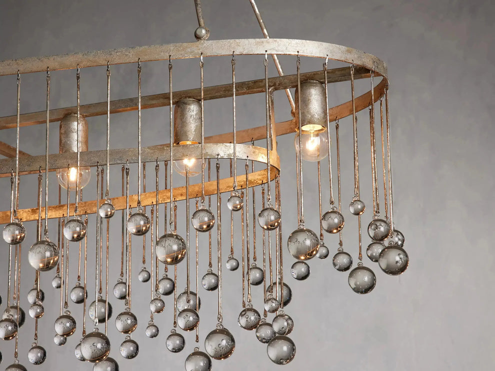 Aubrey Crystal Ball Oval Chandelier
