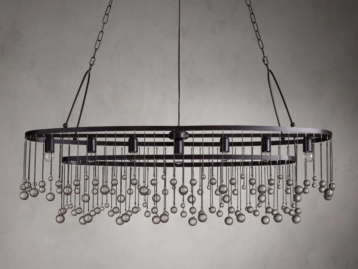 Aubrey Crystal Ball Oval Chandelier