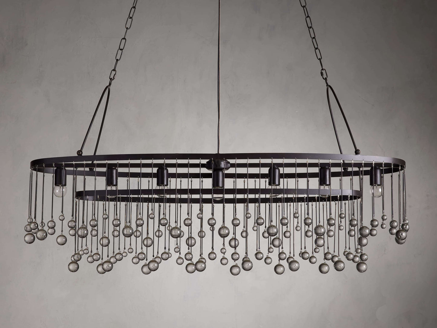 Aubrey Crystal Ball Oval Chandelier
