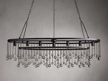 Aubrey Crystal Ball Oval Chandelier