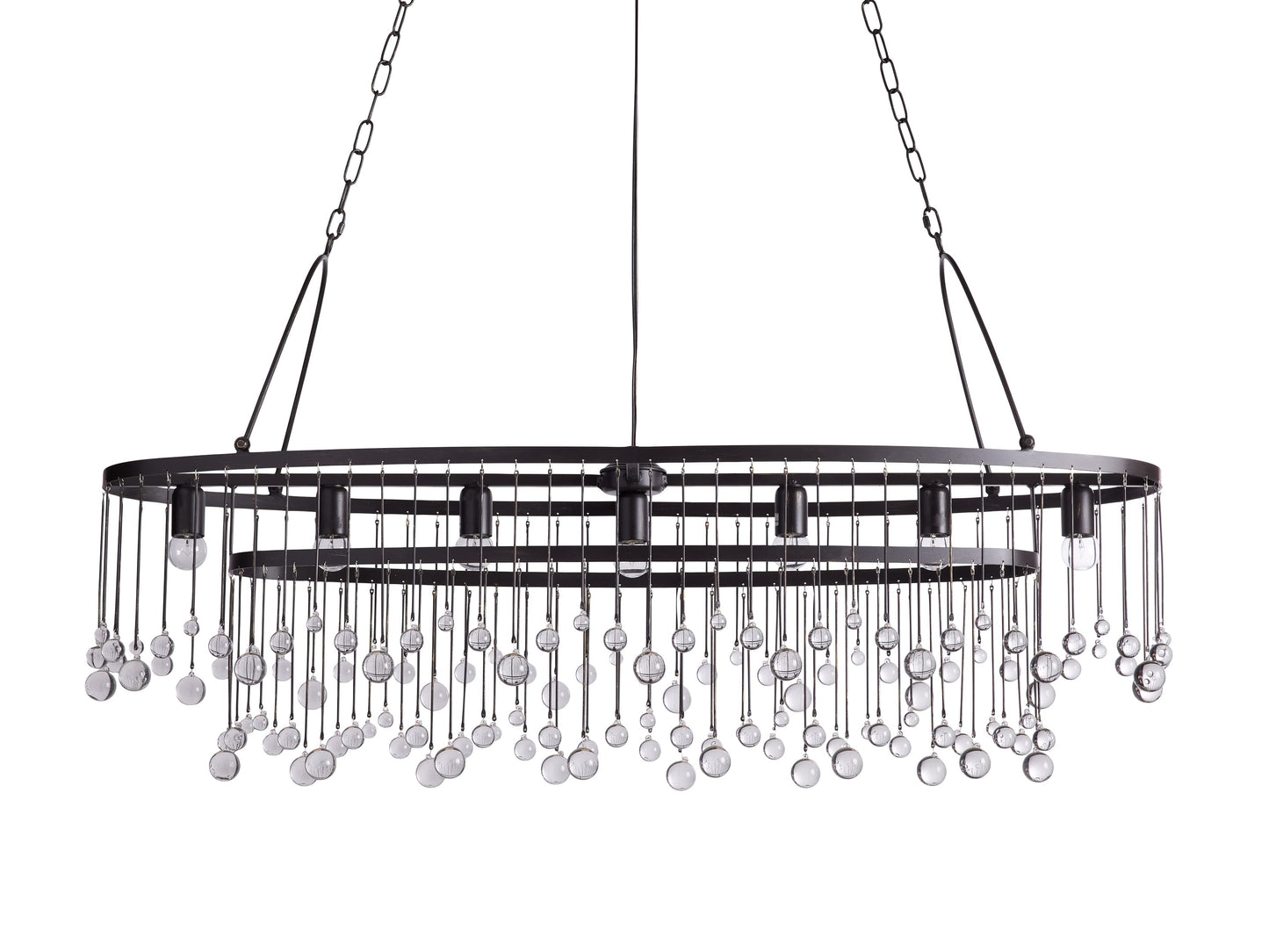 Aubrey Crystal Ball Oval Chandelier