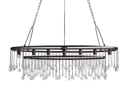 Aubrey Crystal Ball Oval Chandelier