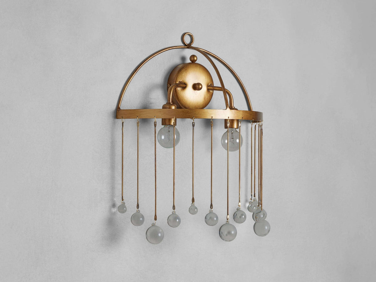 Aubrey Crystal Ball Wall Sconce