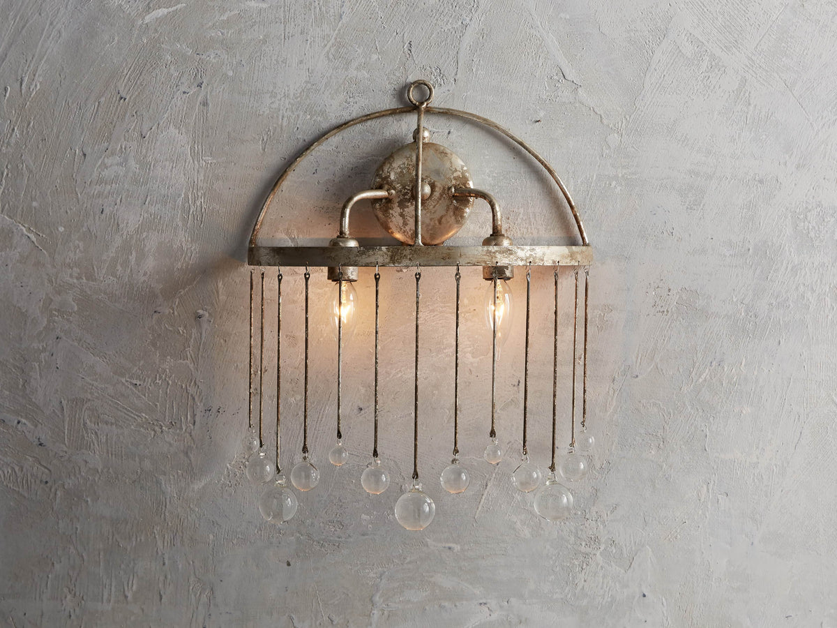 Aubrey Crystal Ball Wall Sconce
