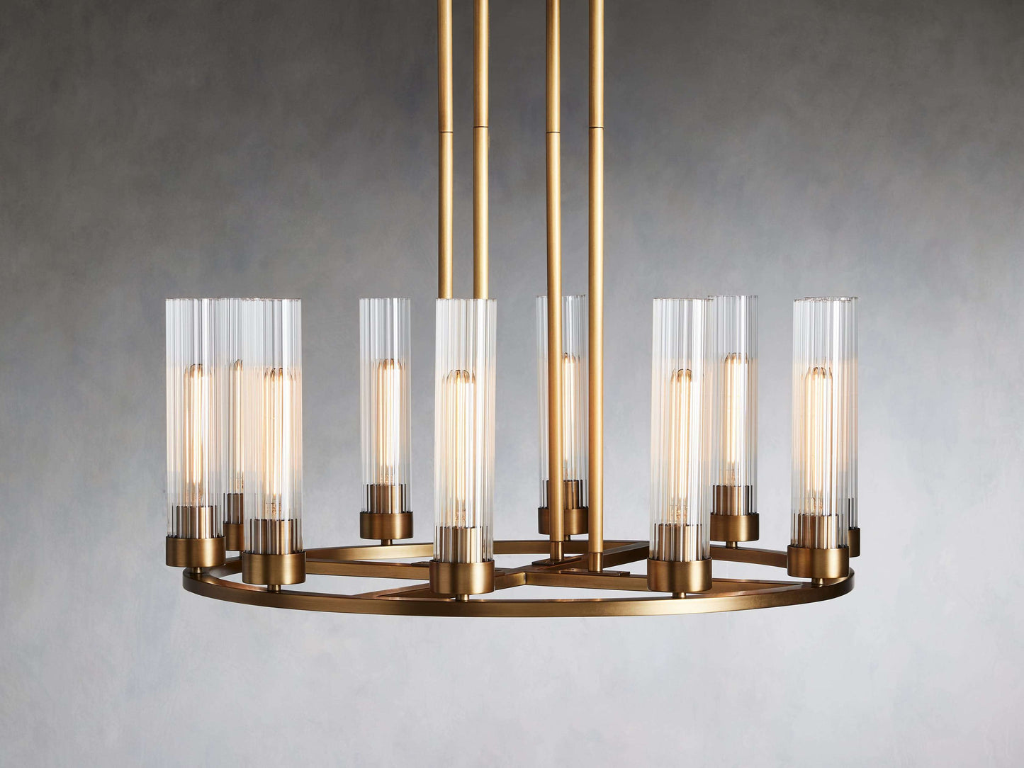 Andreas Modern Glass Round Chandelier