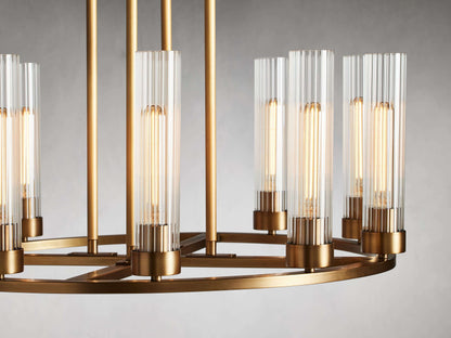 Andreas Modern Glass Round Chandelier