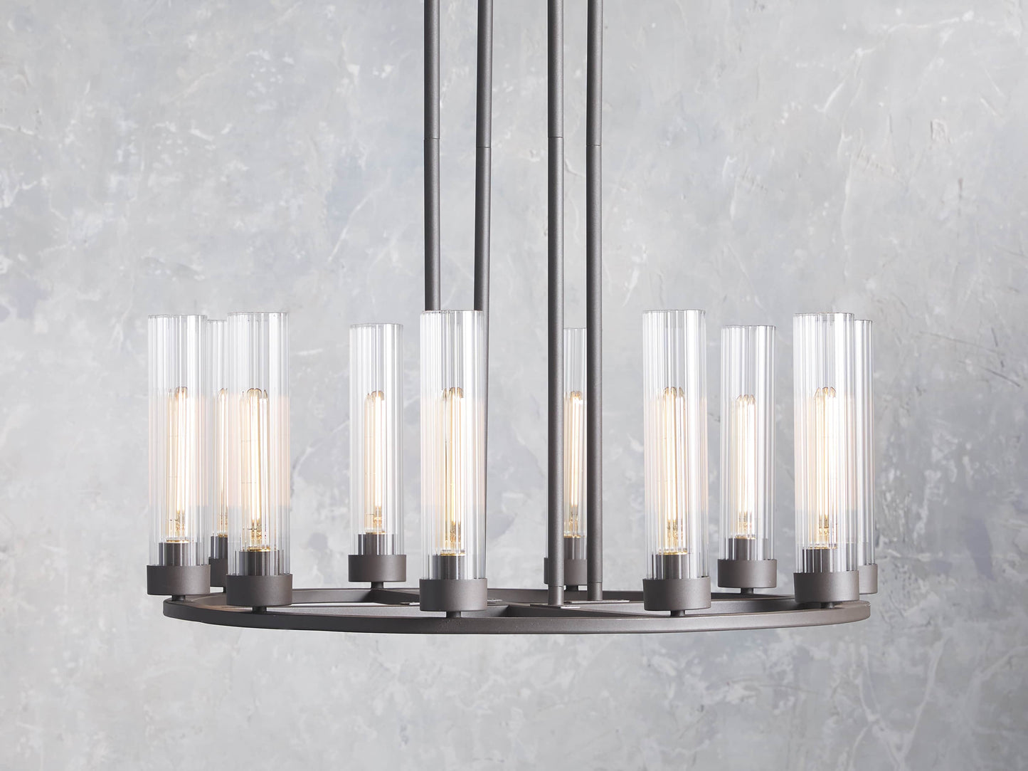 Andreas Modern Glass Round Chandelier