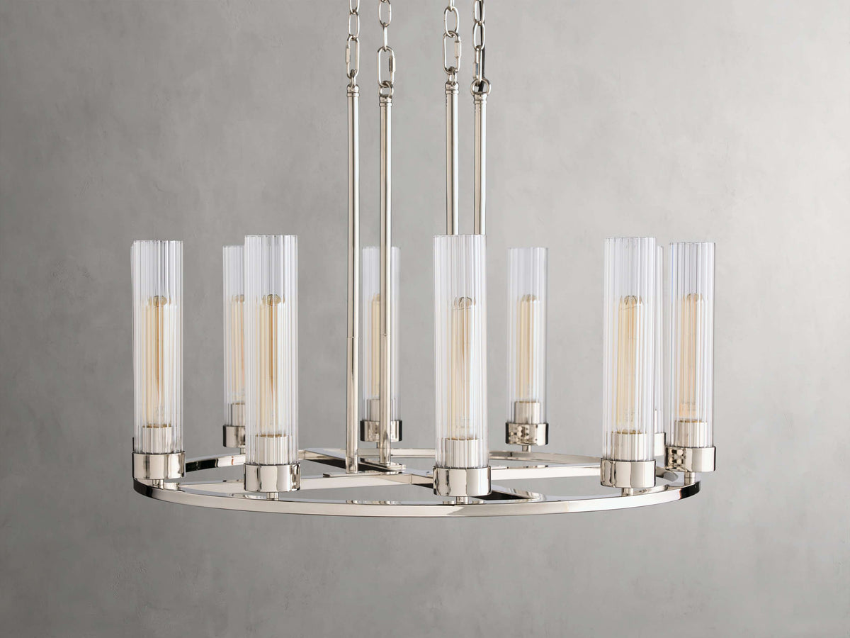 Andreas Modern Glass Round Chandelier