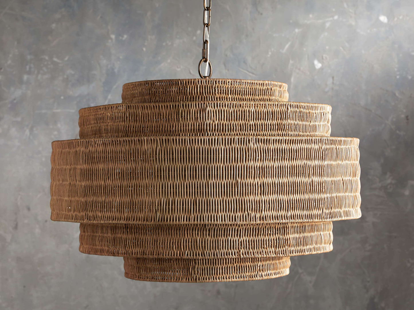 Paloma Handcrafted Rattan Tiered Chandelier