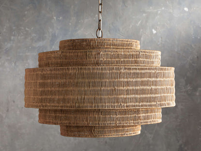 Paloma Handcrafted Rattan Tiered Chandelier