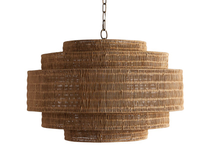 Paloma Handcrafted Rattan Tiered Chandelier