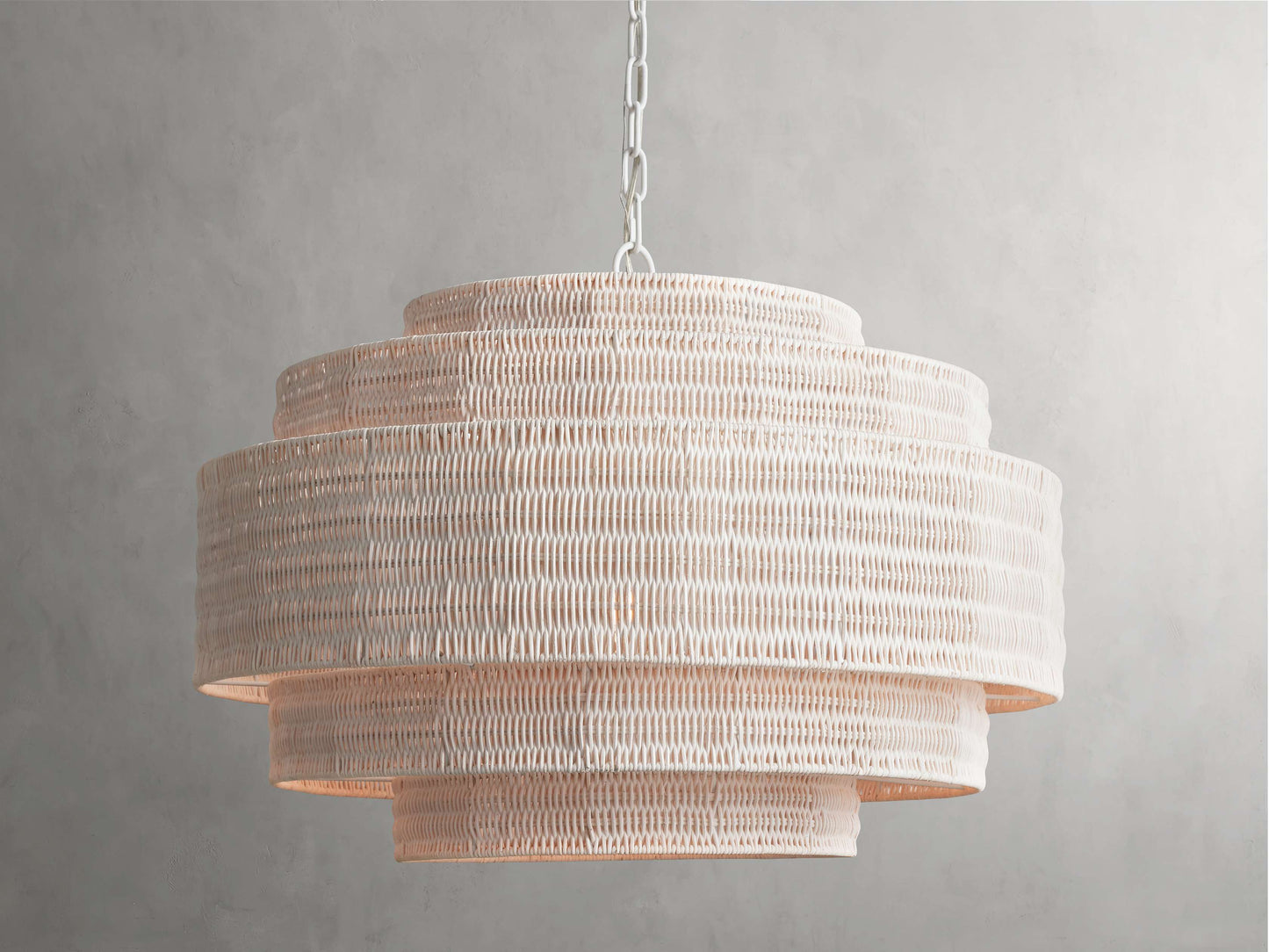 Paloma Handcrafted Rattan Tiered Chandelier