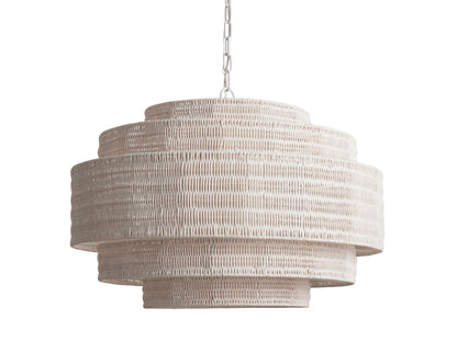 Paloma Handcrafted Rattan Tiered Chandelier