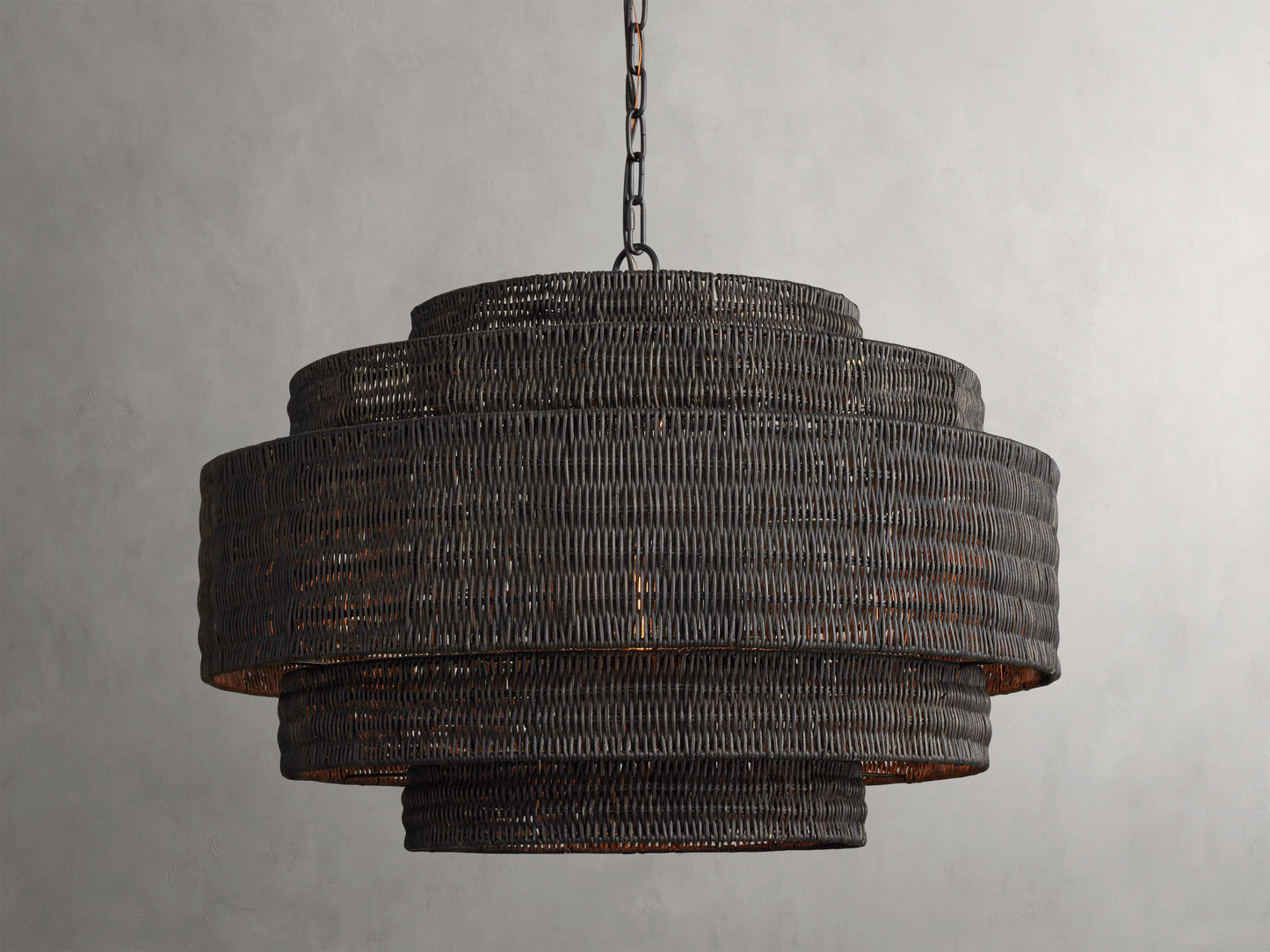 Paloma Handcrafted Rattan Tiered Chandelier