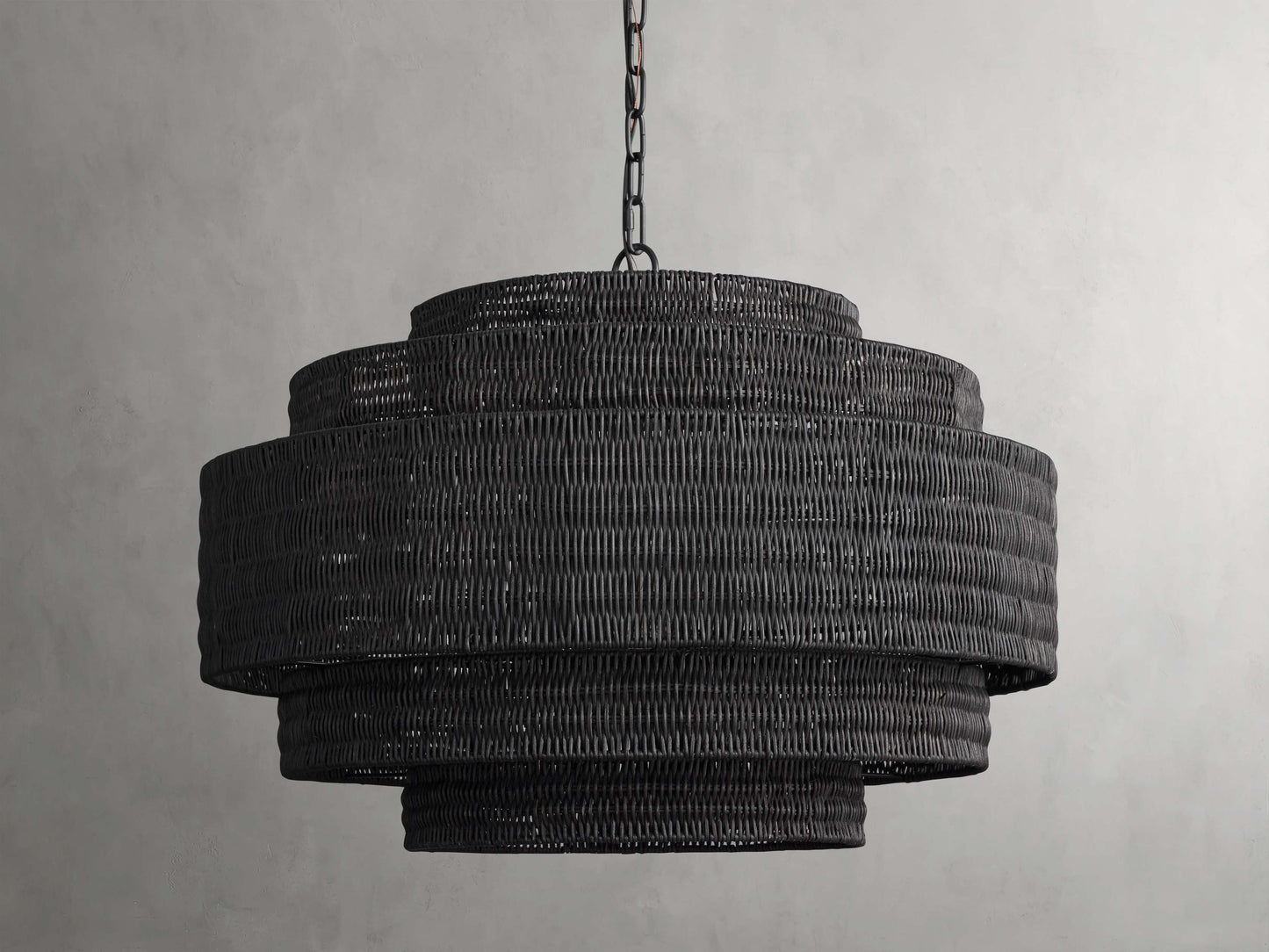 Paloma Handcrafted Rattan Tiered Chandelier