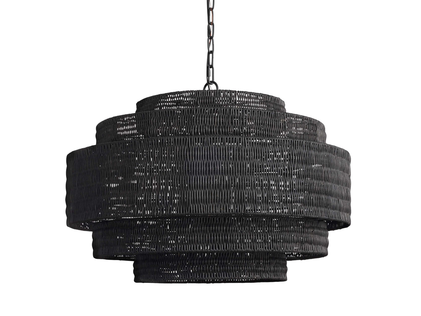 Paloma Handcrafted Rattan Tiered Chandelier